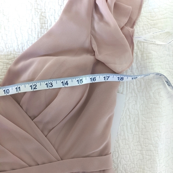 BILL Levkoff Blush Pink Chiffon Gown 10 - Picture 9 of 16